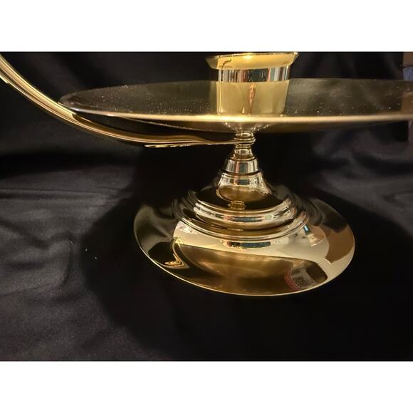 Large Vintage Baldwin Forged In America Brass Pillar Candle Holder Handle - Picture 3 of 4